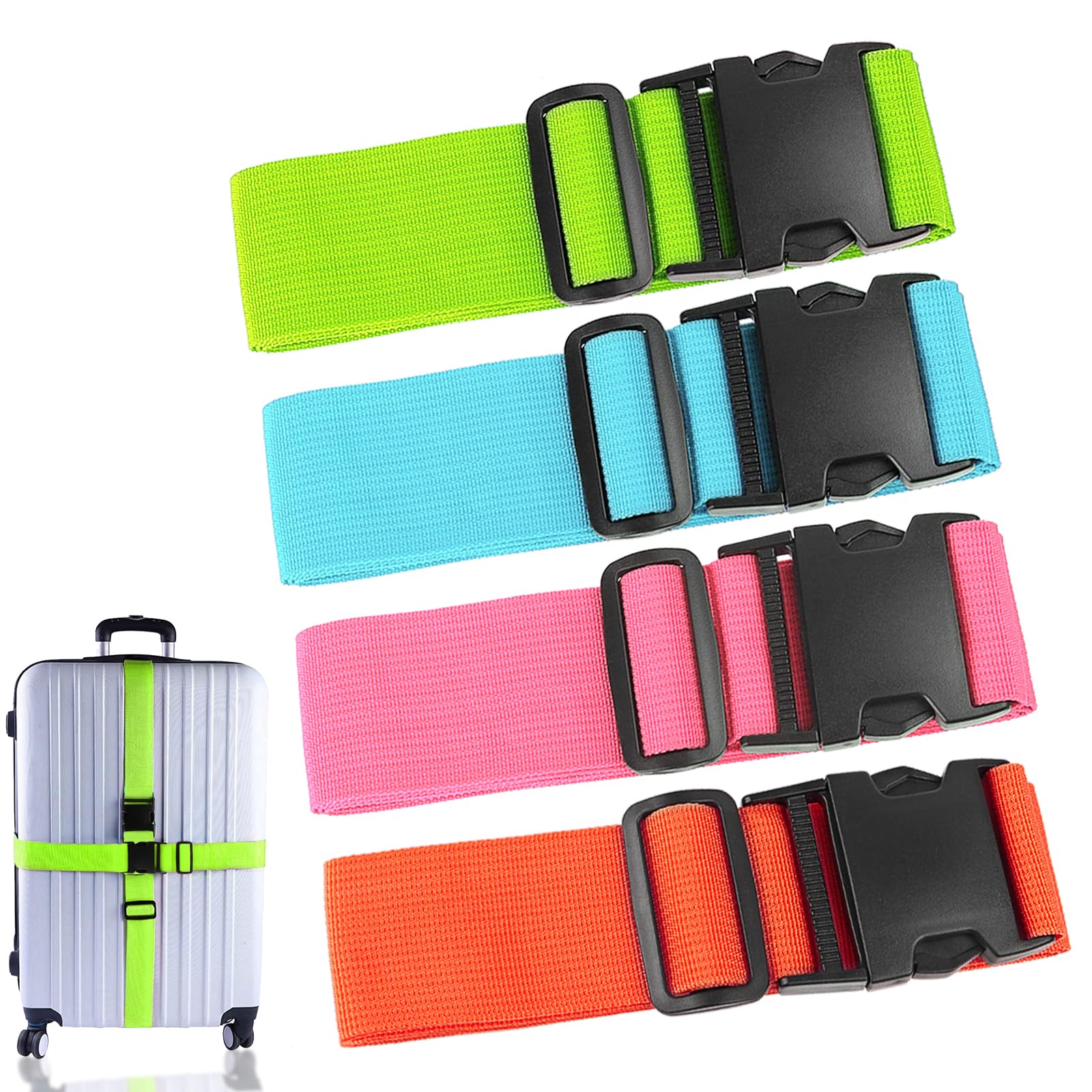 新品即発送 NEIGHBORHOOD CI SUITCASE BELT Amazon.com: 4Pcs Luggage Straps Suitcase 80In Long Adjustable